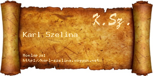 Karl Szelina névjegykártya